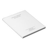 Bloc-note Créatif Simple Blanc Élégant Stylé (Incliné)