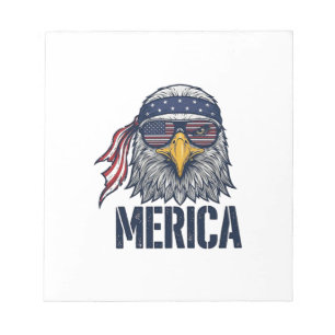 Bloc-note Création de T-shirt vintage patriotique Eagle Meri