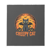 Bloc-note Création graphique de chat effrayant Halloween cha (Devant)