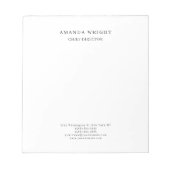 Bloc-note Creative Plain Simple White Attractive Stylish (Devant)