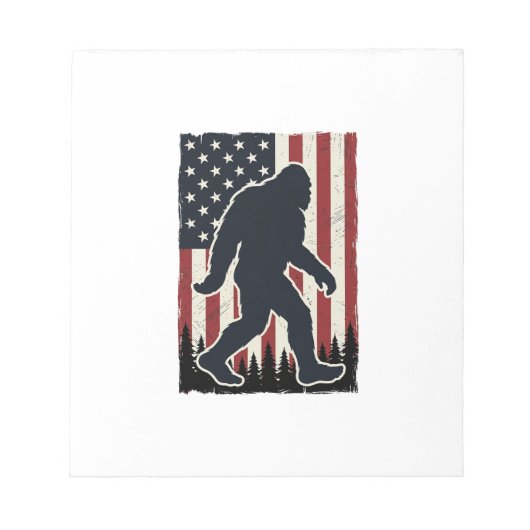 Bloc-note Créature Sauvage Patriotique Drapeau Vintage Vecte (Devant)
