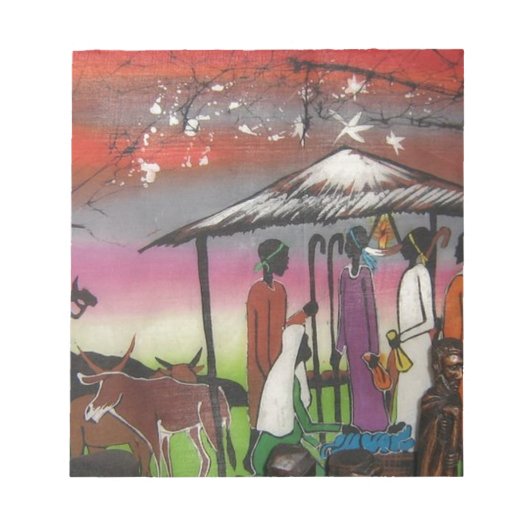 Bloc-note Crèche de Noël africaine (Devant)