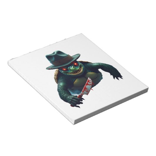 Bloc-note Creepy Scary Halloween Turtle T-Shirt (Incliné)