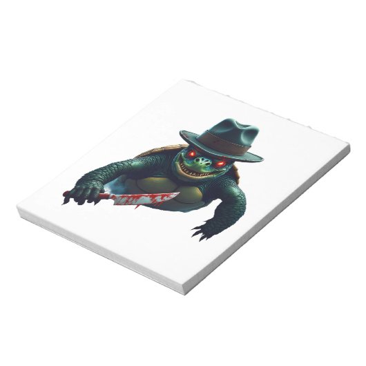 Bloc-note Creepy Scary Halloween Turtle T-Shirt (Tourné)