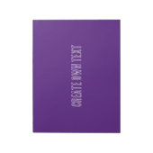 Bloc-note Créer son propre texte Fond Royal Violet Étudiant (Tourné)