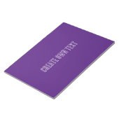 Bloc-note Créer son propre texte Fond Royal Violet Étudiant (Incliné)
