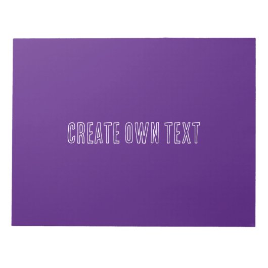 Bloc-note Créer son propre texte Fond Royal Violet Étudiant (Devant)