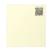 Bloc-note Créer un code QR | Jaune pâle (Devant)