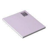 Bloc-note Créer un code QR | Violet lavande pâle (Incliné)