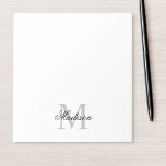 Bloc-note Créer Votre Nom Personnalisé Monogramme Calligraph<br><div class="desc">Create your own personalized notepads with your custom name and monogram. To edit this design template,  simply edit the text fields as shown above. You can easily add more text or images,  customize fonts and colors. Treat yourself or make the parfait gift for familiy and friends!</div>