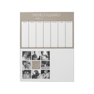 Bloc-note Créez votre propre collection photo Mariage Monogr