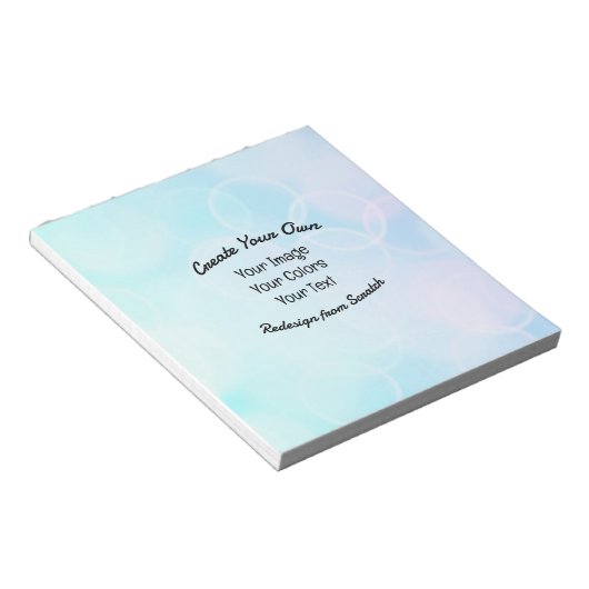 Bloc-note Créez Votre Propre Design/Logo Personnalisé (Incliné)