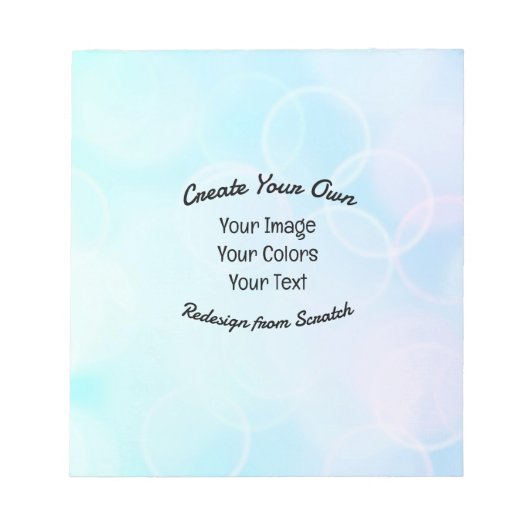 Bloc-note Créez Votre Propre Design/Logo Personnalisé (Devant)