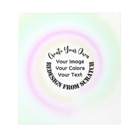 Bloc-note Créez Votre Propre Personnalisé (Devant)