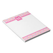 Bloc-note Crème de Donut & Paillettes Monogramme (Incliné)