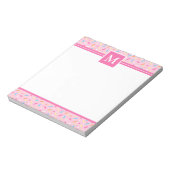 Bloc-note Crème de Donut & Paillettes Monogramme (Tourné)
