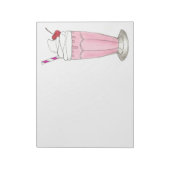 Bloc-note Crème de glace aux fraises roses Shake Milkshake D (Tourné)