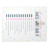 Bloc-note Crème De Glace Il A Dit Qu'Elle A Dit Douche Game  (Devant)