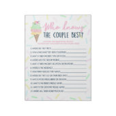 Bloc-note Crème De Glace Qui Connaît Le Couple Meilleur Pack (Tourné)