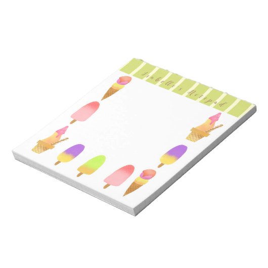 Bloc-note Crème glacée (Tourné)