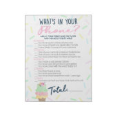 Bloc-note Crème glacée Ce qui est dans votre Baby shower de  (Tourné)