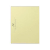 Bloc-note Crème Moderne Calligraphie Plain Nom Monogrammé (Tourné)
