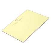 Bloc-note Crème Moderne Calligraphie Plain Nom Monogrammé (Incliné)