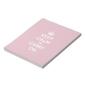 Bloc-note Crimson Red Keep Calm and Carry On (texte blanc) (Tourné)