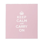 Bloc-note Crimson Red Keep Calm and Carry On (texte blanc) (Devant)