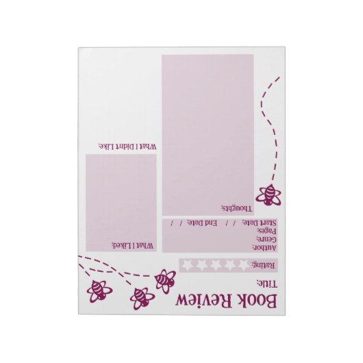Bloc-note Critique du livre Lecture Bee Notepad (Tourné)