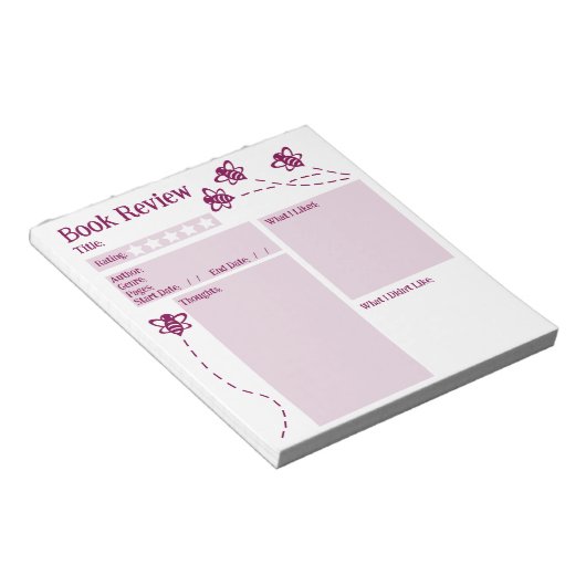 Bloc-note Critique du livre Lecture Bee Notepad (Incliné)