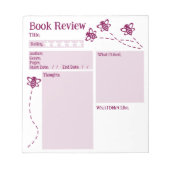 Bloc-note Critique du livre Lecture Bee Notepad (Devant)