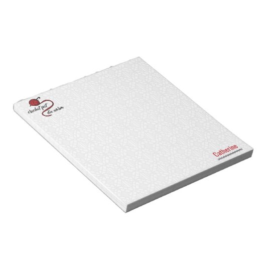 Bloc-note Crochet Rouge Rapide, Mourir Chaud (Incliné)