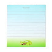 Bloc-note Crocodile mignon sur Bleu clair (Devant)