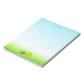 Bloc-note Crocodile mignon sur ligné bleu clair (Tourné)