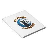 Bloc-note Crocs qui poussent Chat noir d'Halloween Lune bleu (Incliné)