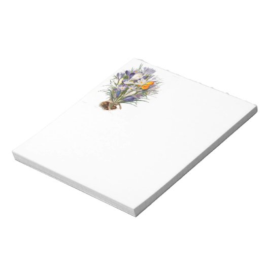 Bloc-note Crocus Spring Flower Botanique Floral Art (Tourné)