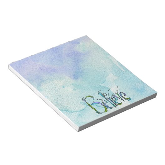 Bloc-note Croire Whimsical Lettering à la main (Incliné)