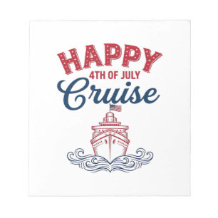 Bloc-note Croisière joyeuse du 4 juillet Modèle de bateau pa