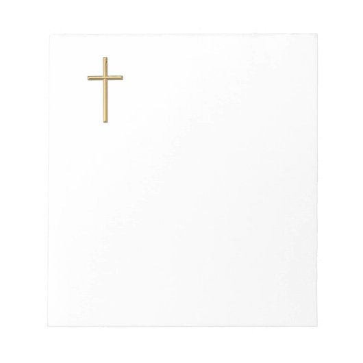 Bloc-note Croix "3-D" d'or (Devant)