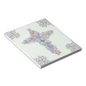 Bloc-note Croix baroque à fleurs (Incliné)