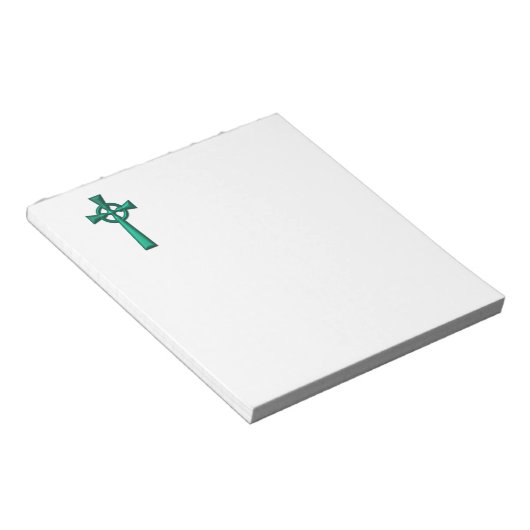 Bloc-note Croix céleste métallique verte (Incliné)