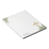 Bloc-note Croix de Pâques chrétienne personnalisée (Incliné)