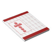 Bloc-note Croix Des Coeurs Sur Rouge (Incliné)
