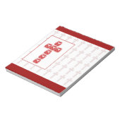 Bloc-note Croix Des Coeurs Sur Rouge (Tourné)