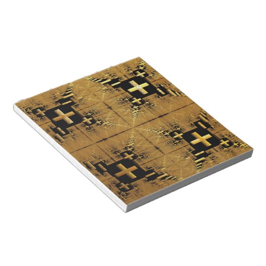 Bloc-note Croix d'or fractée (Incliné)