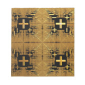 Bloc-note Croix d'or fractée (Devant)