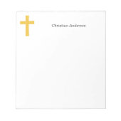 Bloc-note Croix d'or simple (Devant)