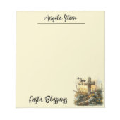 Bloc-note Croix du matin de Pâques avec lever de soleil écla (Devant)