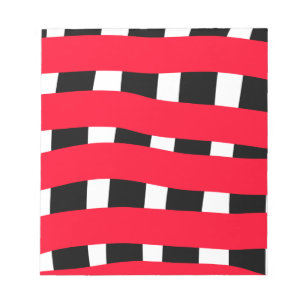 Bloc-note Croix noire rouge damier simple homme garçon cadea